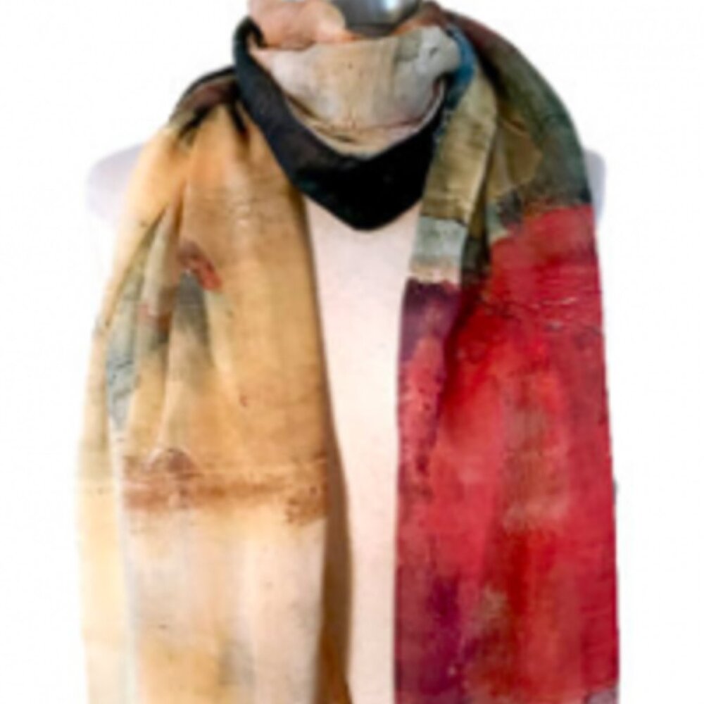 Painted Collage Scarf